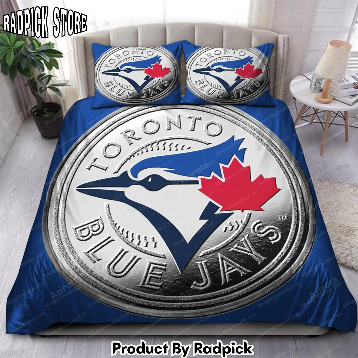 Radpick toronto blue jays bedding set v2 rp327682
